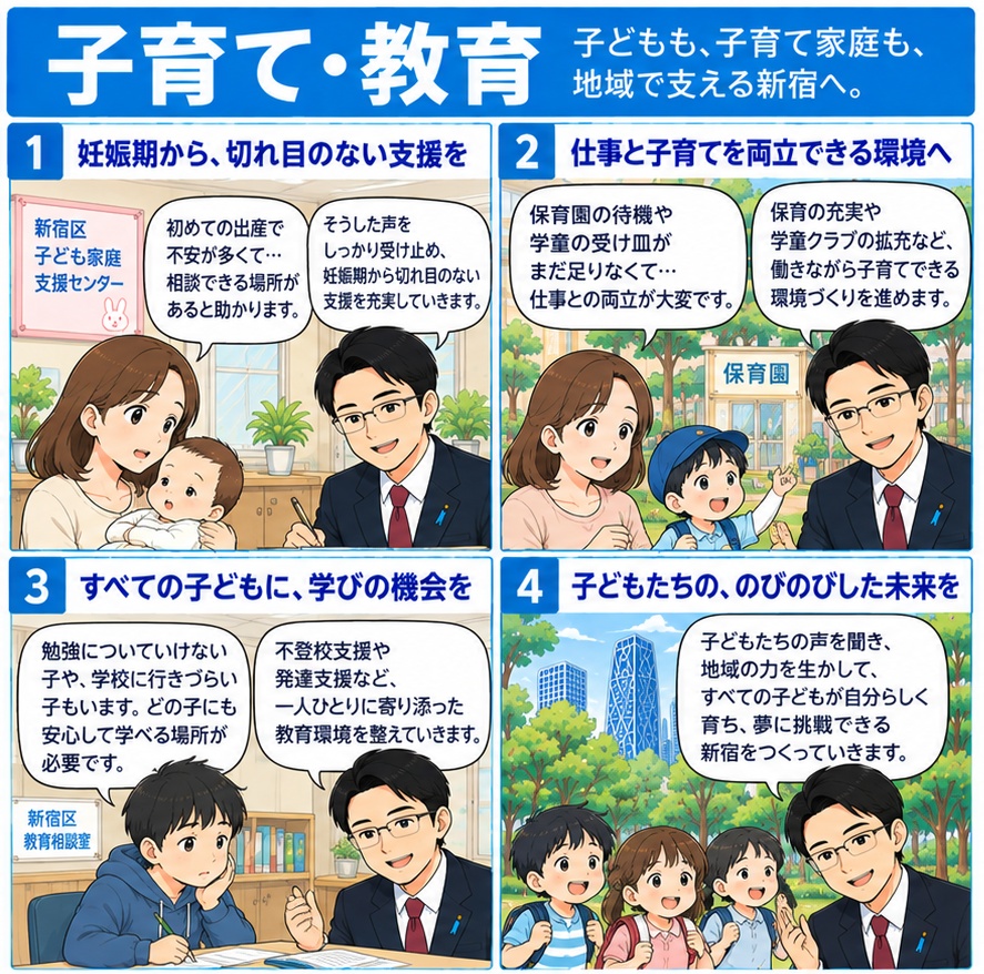 子育て・教育をテーマにした4コマ